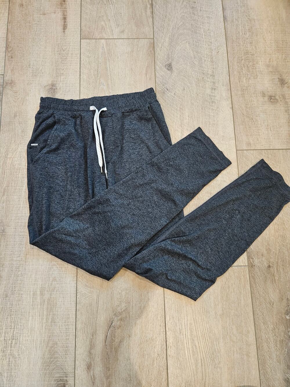 Vuori Ponto Performance Pant Mens Small Gray Heather Drawstring Lounge Yoga